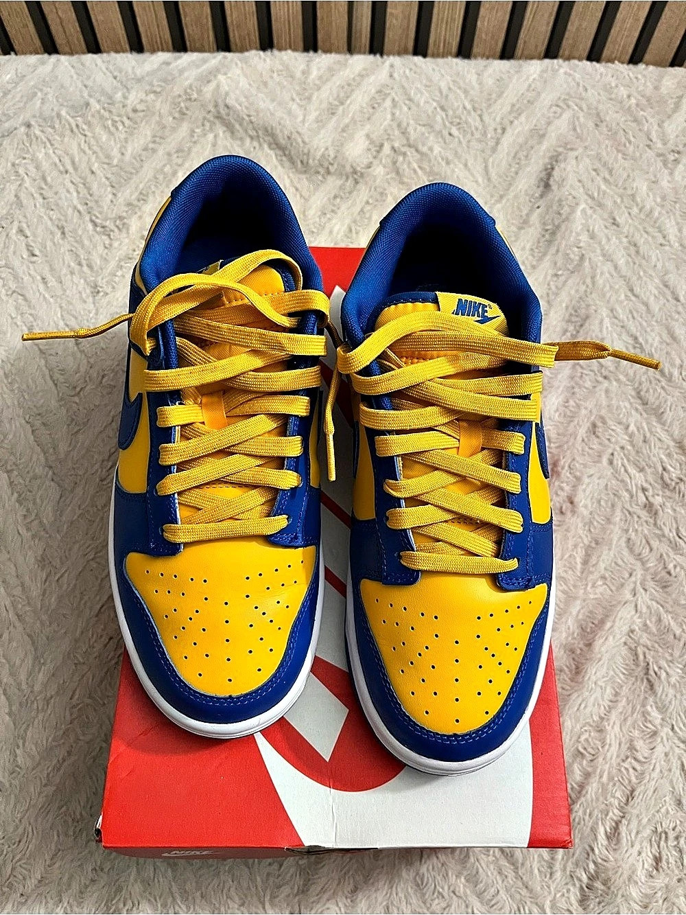 Nike Dunk Low Retro Blue & Yellow US 7.5 Like New